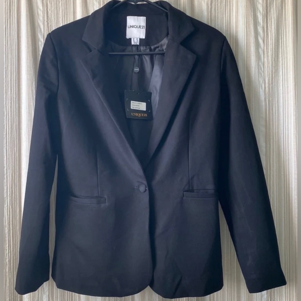 Unique21 Women's Black Blazer Jacket